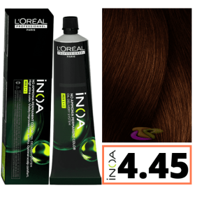 L`Oréal - Tinte INOA sin amoniaco 4.45 Castaño Cobrizo Caoba 60 ml