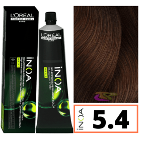 L`Oréal - Tinte INOA sin amoniaco 5.4 Castaño Claro Cobrizo 60 ml