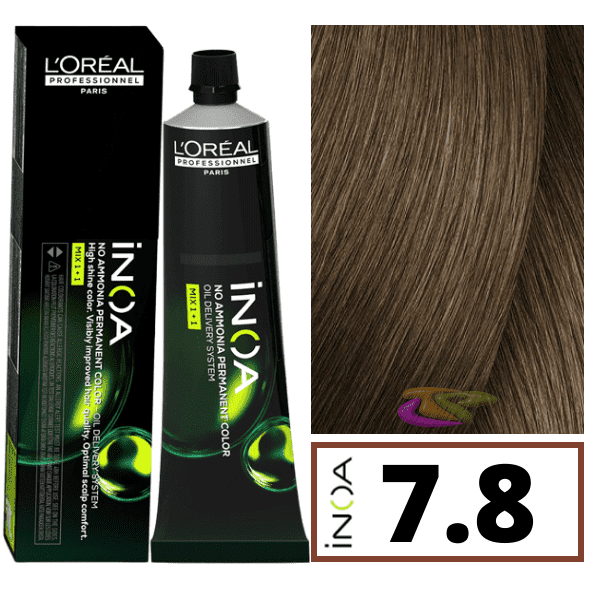 L`Oréal - Tinte INOA sin amoniaco 7.8 Rubio Moka 60 ml