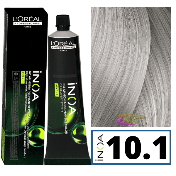 L`Oréal - Tinte INOA sin amoniaco 10.1 Rubio Platino Ceniza 60 ml