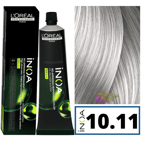 L`Oréal - Tinte INOA sin amoniaco CANDY BLOND 10.11 Rubio Platino Ceniza Profundo 60 ml