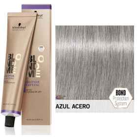 Schwarzkopf Blondme - Crema Aclarante (L) Azul Acero 60 ml 