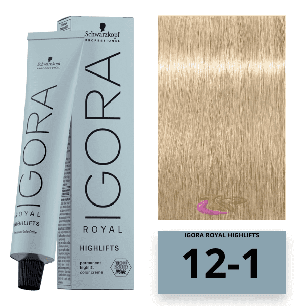 Schwarzkopf - Tinte Igora Royal HIGHLIFTS 12/1 Superaclarante Ceniza 60 ml 