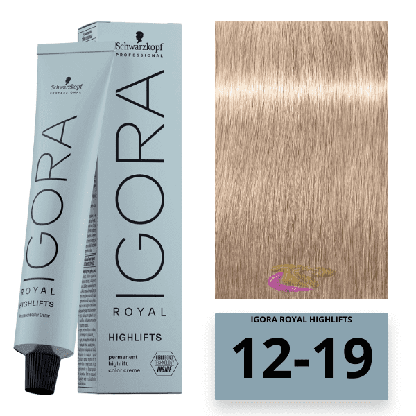 Schwarzkopf - Tinte Igora Royal HIGHLIFTS 12/19 Superaclarante Ceniza Violeta 60 ml 