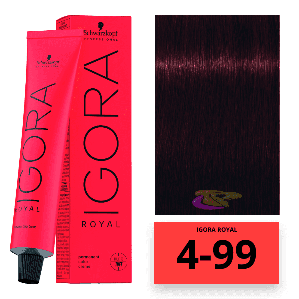 Schwarzkopf - Tinte Igora Royal 4/99 Castaño Medio Violeta Intenso 60 ml 