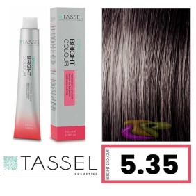 Tassel - Tinte BRIGHT COLOUR con Argán y Keratina Nº 5.35 CASTAÑO CLARO DORADO CAOBA 100 ml (04603)