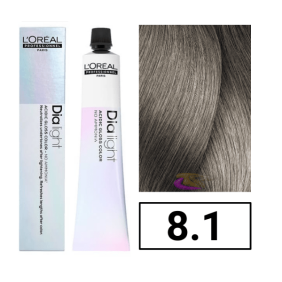 L`Oréal - Coloración DIALIGHT 8.1 Rubio Claro Ceniza sin amoniaco 50 ml