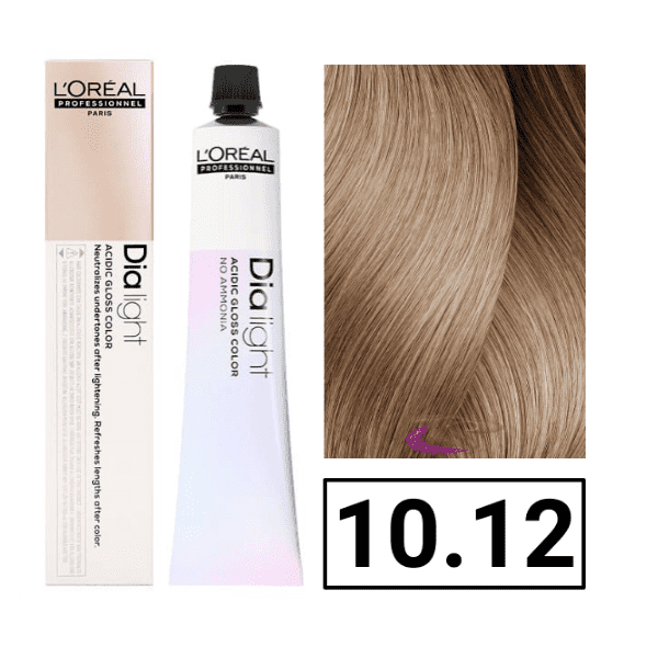 L`Oréal - Coloración DIALIGHT 10.12 Milkshake Rubio Platino Ceniza Irisado sin amoniaco 50 ml