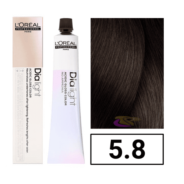 L`Oréal - Coloración DIALIGHT 5.8 Castaño Claro Moka sin amoniaco 50 ml