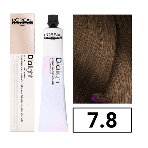 L`Oréal - Coloración DIALIGHT 7.8 Rubio Moka sin amoniaco 50 ml