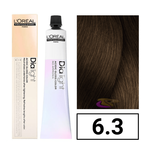 L`Oréal - Coloración DIALIGHT 6.3 Rubio Oscuro Dorado sin amoniaco 50 ml