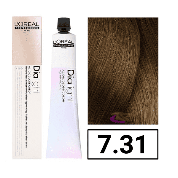 L`Oréal - Coloración DIALIGHT 7.31 Rubio Dorado Ceniza sin amoniaco 50 ml