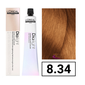 L`Oréal - Coloración DIALIGHT 8.34 Rubio Claro Dorado Cobrizo sin amoniaco 50 ml