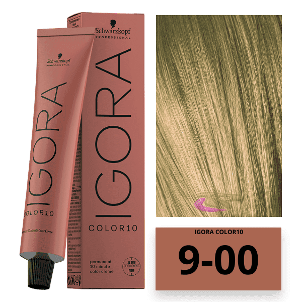 Schwarzkopf - Tinte COLOR Igora 10 Minutos 9-00 Rubio Muy Claro Natural Intenso 60 ml