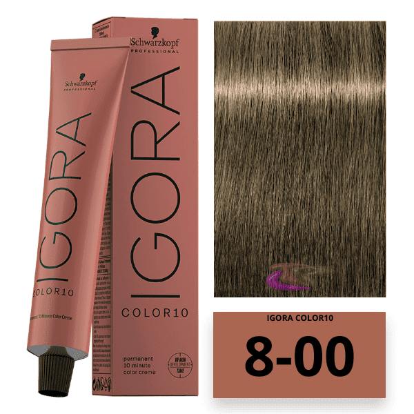 Schwarzkopf - Tinte COLOR Igora 10 Minutos 8-00 Rubio Claro Natural Intenso 60 ml