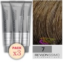 Revlon - Pack 3 Tintes REVLONISSIMO COLORSMETIQUE 7 Rubio 60 ml