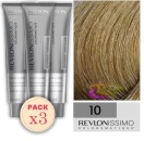 Revlon - Pack 3 Tintes REVLONISSIMO COLORSMETIQUE 10 Rubio Clarisimo 60 ml