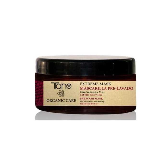 Tahe Organic Care - Mascarilla Pre-lavado EXTREME MASK para cabello fino y seco (vegano) 300 ml