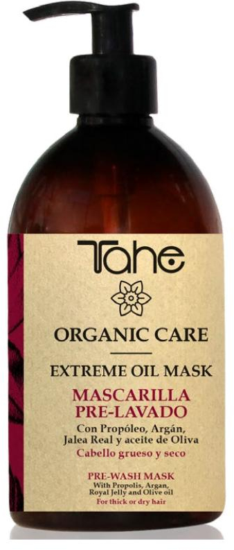 Tahe Organic Care - Mascarilla Pre-lavado EXTREME OIL MASK para cabello grueso y seco (vegano) 500 ml