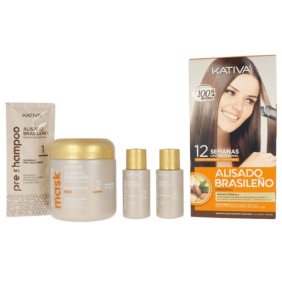 Kativa - Kit ALISADO BRASILEÑO (para todo tipo de cabellos) con aceite de argan para HACER EN CASA 150 ml