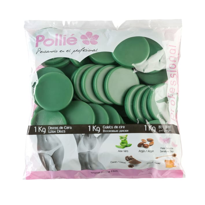 Pollié - Discos cera caliente aloe vera 1kg (03918)
