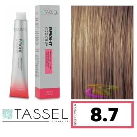 Tassel - Tinte BRIGHT COLOUR con Argán y Keratina Nº 8.7 RUBIO CLARO MARRÓN 100 ml (04817)