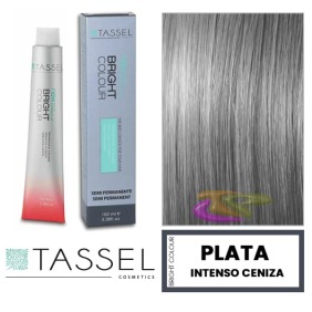 Tassel - Tinte Semipermanente BRIGHT COLOUR con Argán y Keratina PLATA INTENSO CENIZA 100 ml (04819)