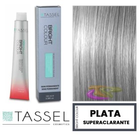 Tassel - Tinte Semipermanente BRIGHT COLOUR con Argán y Keratina PLATA SUPERACLARANTE 100 ml (04820)