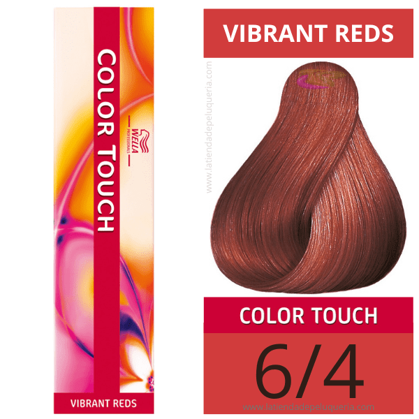 Wella - Baño COLOR TOUCH Vibrant Reds 6/4 Rubio Oscuro Cobrizo (sin amoníaco) de 60 ml