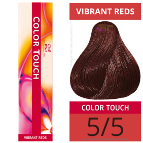 Wella - Baño COLOR TOUCH Vibrant Reds 5/5 Castaño Claro Caoba (sin amoníaco) de 60 ml