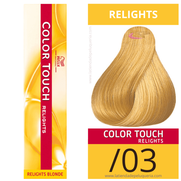 Wella - Baño COLOR TOUCH Relights Blonde /03 Dorado Natural (MATIZADOR DE MECHAS) (sin amoniaco) de 60 ml