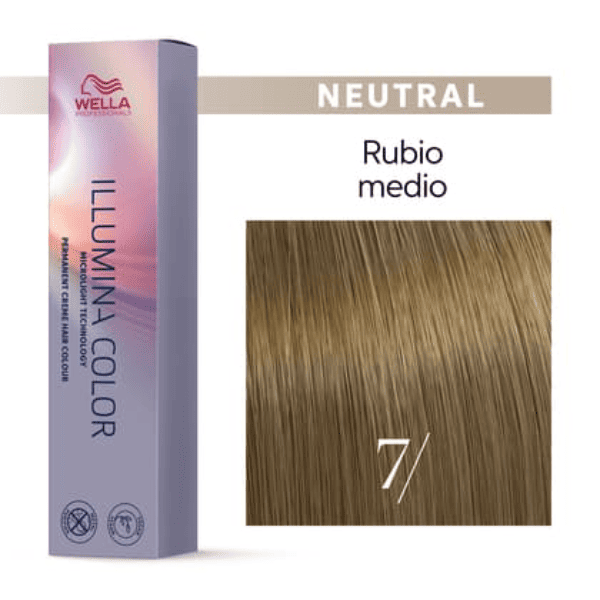 Wella - Tinte Illumina Color 7/ Rubio Medio 60 ml