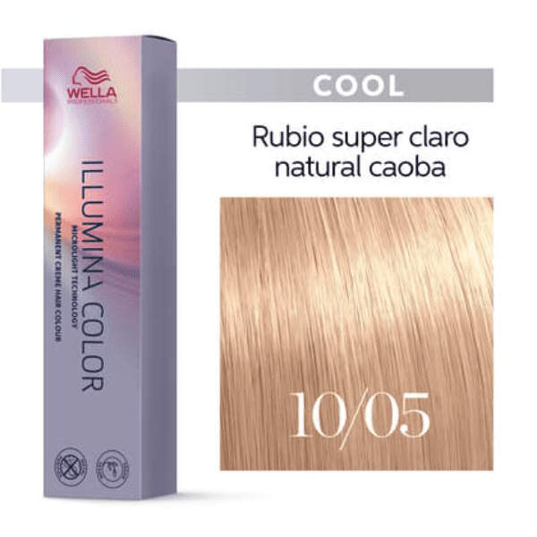 Wella - Tinte Illumina Color 10/05 Rubio Super Claro Natural Caoba 60 ml