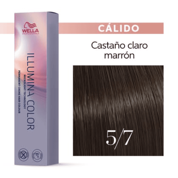 Wella - Tinte Illumina Color 5/7 Castaño Claro Marrón 60 ml