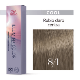 Wella - Tinte Illumina Color 8/1 Rubio Claro Ceniza 60 ml