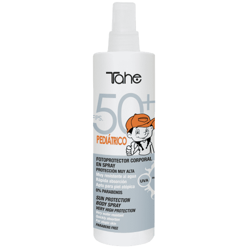 Tahe - Spray fotoprotector solar corporal pediátrico fps. 50+ de 200 ml