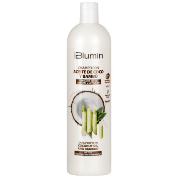 Blumin - Pack Oferta Aceite de Coco y Bambú Orgánico (para cabellos normales a secos) (Champú 1000 ml + Mascarilla 700 ml)