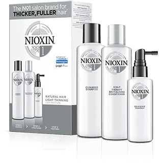 Nioxin - Kit SISTEMA 1 cabello NATURAL ligera pérdida de densidad (3 productos)