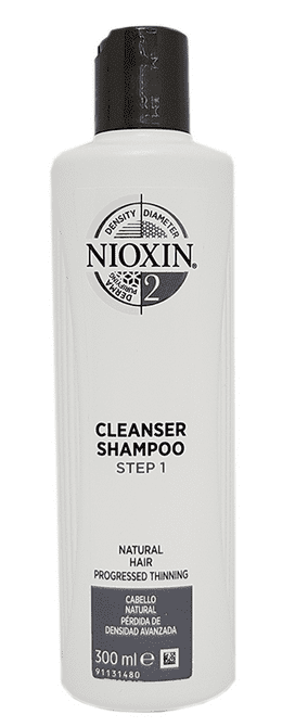 Nioxin - Champú purificador SISTEMA 2 para cabello NATURAL con PÉRDIDA DE DENSIDAD AVANZADA 300 ml