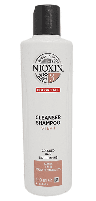 Nioxin - Champú purificador SISTEMA 3 para cabello TEÑIDO con PÉRDIDA DE DENSIDAD LEVE 300 ml