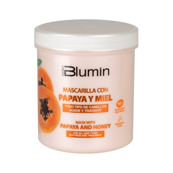 Blumin Urban - Pack Oferta Papaya y Miel (Sedoso y Ultrabrillante) (Champú 1000 ml + Mascarilla 700 ml)