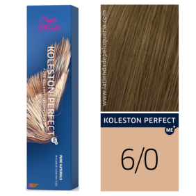 Wella - Tinte Koleston Perfect ME+ Pure Naturals 6/0 Rubio Oscuro Intenso (base fría) 60 ml