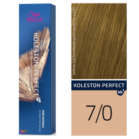 Wella - Tinte Koleston Perfect ME+ Pure Naturals 7/0 Rubio Medio Intenso (base fría) 60 ml