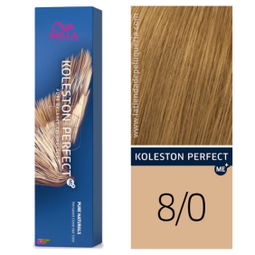 Wella - Tinte Koleston Perfect ME+ Pure Naturals 8/0 Rubio Claro Intenso (base fría) 60 ml