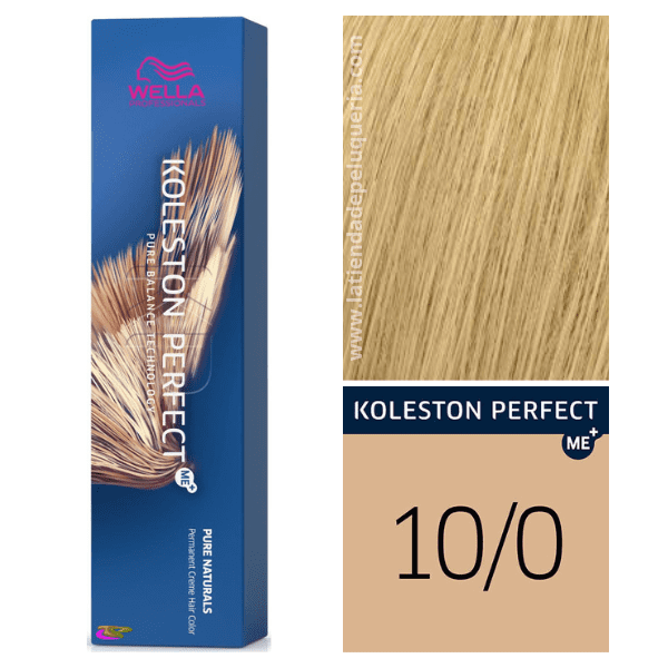 Wella - Tinte Koleston Perfect ME+ Pure Naturals 10/0 Rubio Super Claro Intenso (base fría) 60 ml