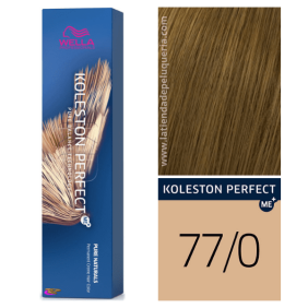 Wella - Tinte Koleston Perfect ME+ Pure Naturals 77/0 Rubio Medio Intenso (ideal canas rebeldes) 60 ml