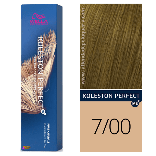 Wella - Tinte Koleston Perfect ME+ Pure Naturals 7/00 Rubio Medio Natural (base cálida) 60 ml