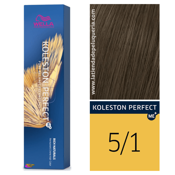 Wella - Tinte Koleston Perfect ME+ Rich Naturals 5/1 Castaño Claro Ceniza 60 ml