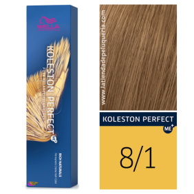 Wella - Tinte Koleston Perfect ME+ Rich Naturals 8/1 Rubio Claro Ceniza 60 ml