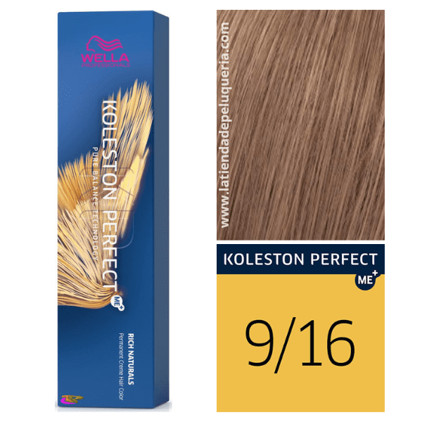 Wella - Tinte Koleston Perfect ME+ Rich Naturals 9/16 Rubio Muy Claro Ceniza Violeta 60 ml